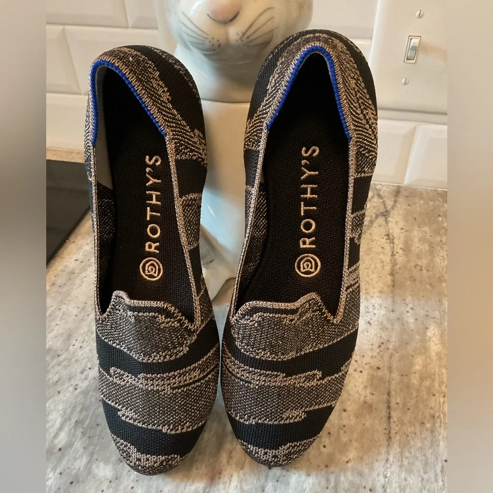 NWOT Rothy’s metallic flats - Picture 1 of 6